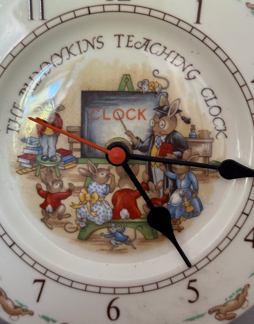 Vintage Royal Doulton Fine Bone China 'Bunnykins Schoolroom' Teaching Plate | 1984 Bunnykins Golden Jubilee Celebration Issue