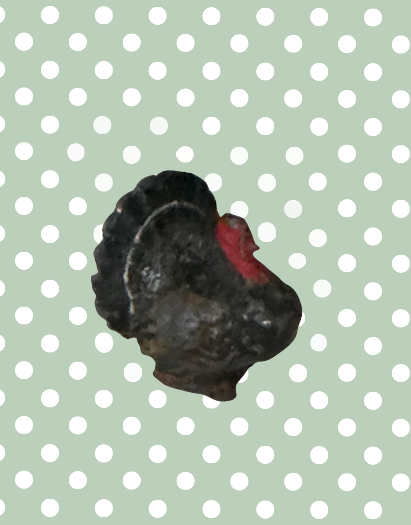 Small Black & Red Turkey With Fan Tail | Britains Ltd Vintage Lead Bird Toy (1920s) Collectable
