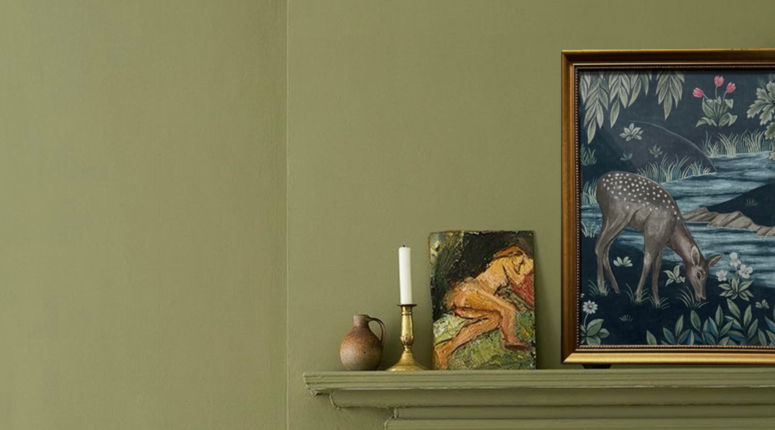 antique gold framed william morris the brook wall art