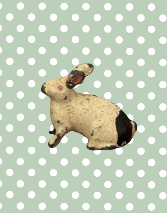 Britains Ltd Miniature Cast Lead White Rabbit | Vintage 1920s Painted Farm Animal Toy