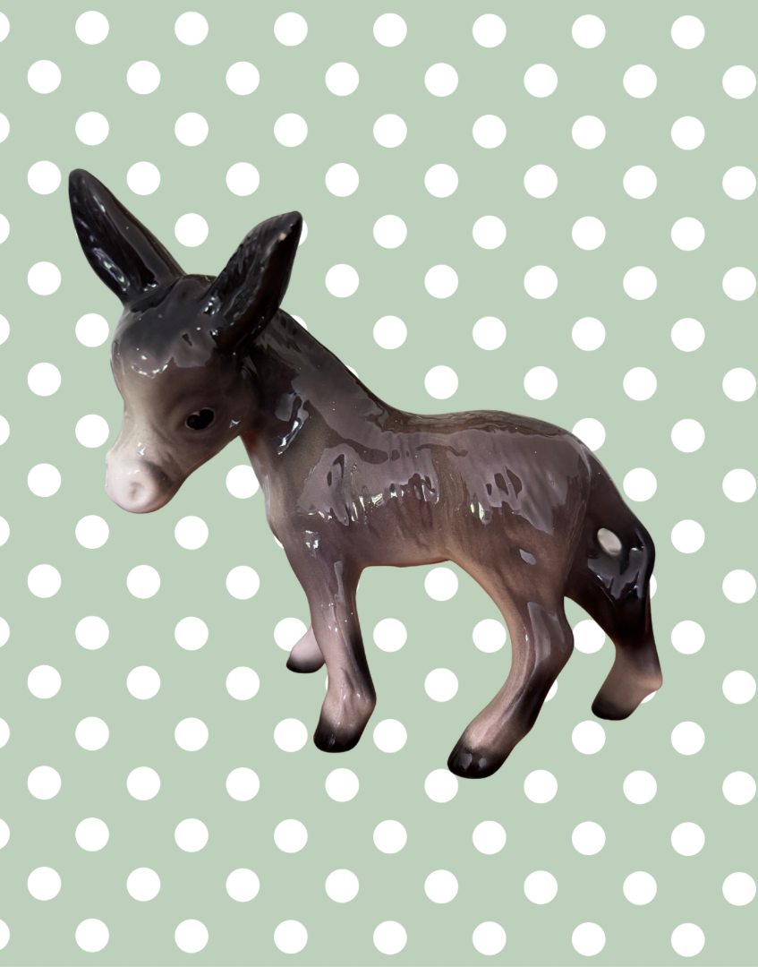 Adorable Coopercraft Grey Donkey Figurine | Classic Vintage British 60’s Kitsch Pottery