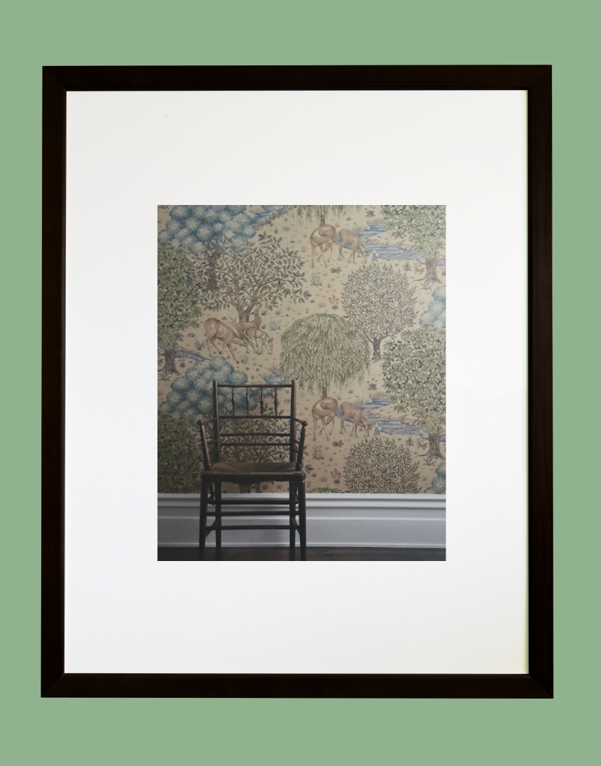 William Morris Framed Print Sourced from Morris & Co. Archive Wallpaper Sample Book - The Brook (Interior Photography)