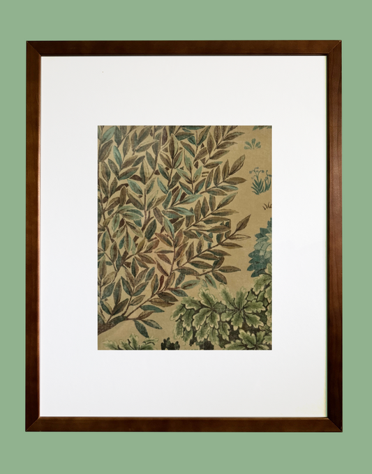 William Morris Framed Print Sourced from Morris & Co. Archive Wallpaper Sample Book - The Brook (Leaf)