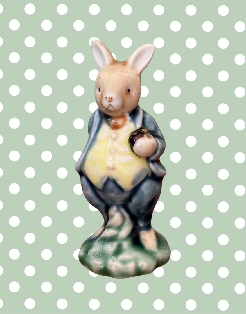 Albert Kessler Ceramic Dapper Rabbit Figurine | Vintage Gentleman’s Style Dressed Bunny Figure