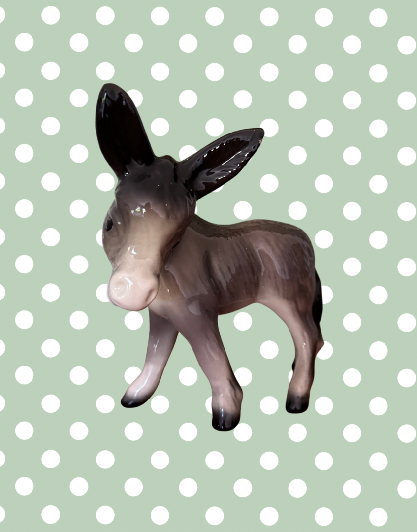 Adorable Coopercraft Grey Donkey Figurine | Classic Vintage British 60’s Kitsch Pottery