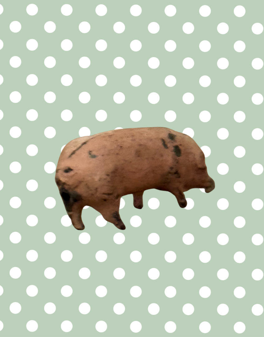 Britains Ltd Cast Lead Pig | Vintage 1920s Painted Farm Animal Miniature Toy Collectable