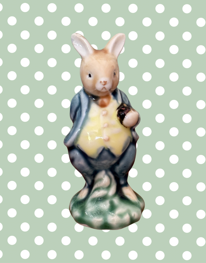 Albert Kessler Ceramic Dapper Rabbit Figurine | Vintage Gentleman’s Style Dressed Bunny Figure