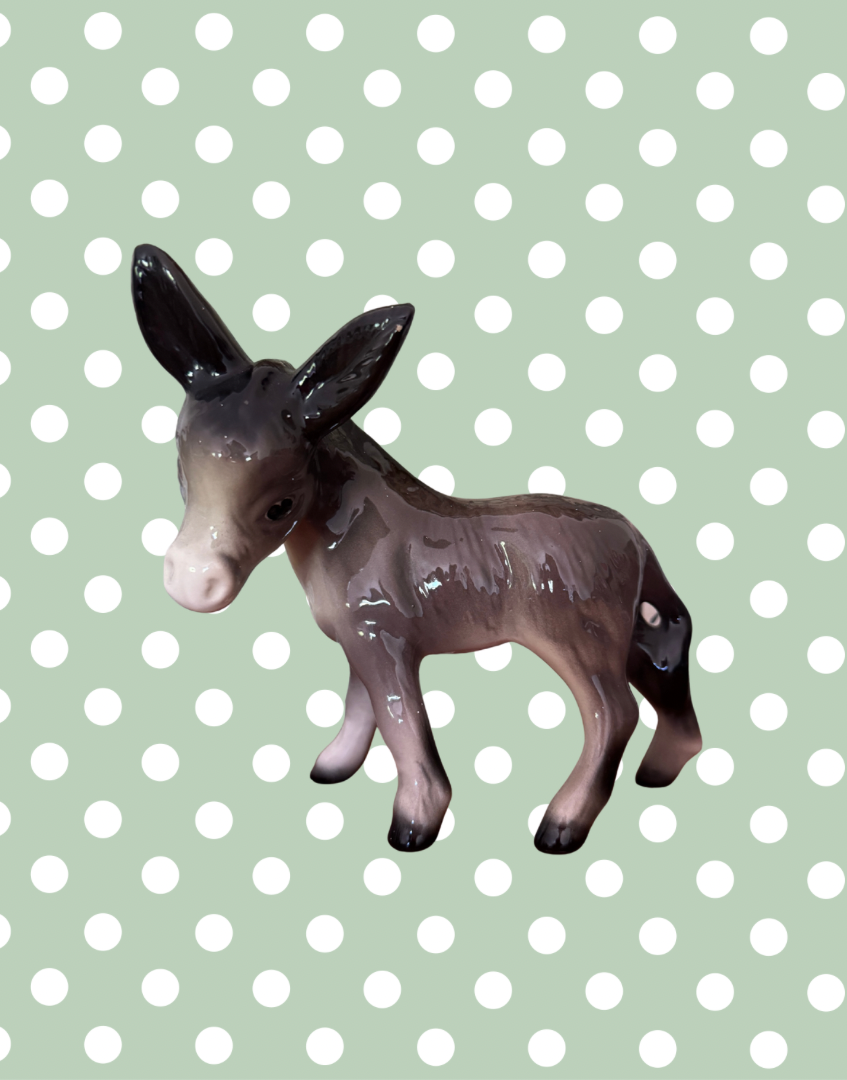 Adorable Coopercraft Grey Donkey Figurine | Classic Vintage British 60’s Kitsch Pottery