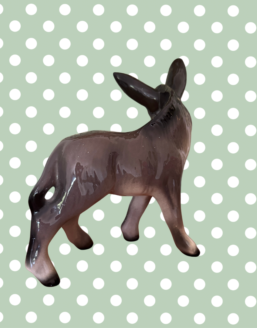 Adorable Coopercraft Grey Donkey Figurine | Classic Vintage British 60’s Kitsch Pottery
