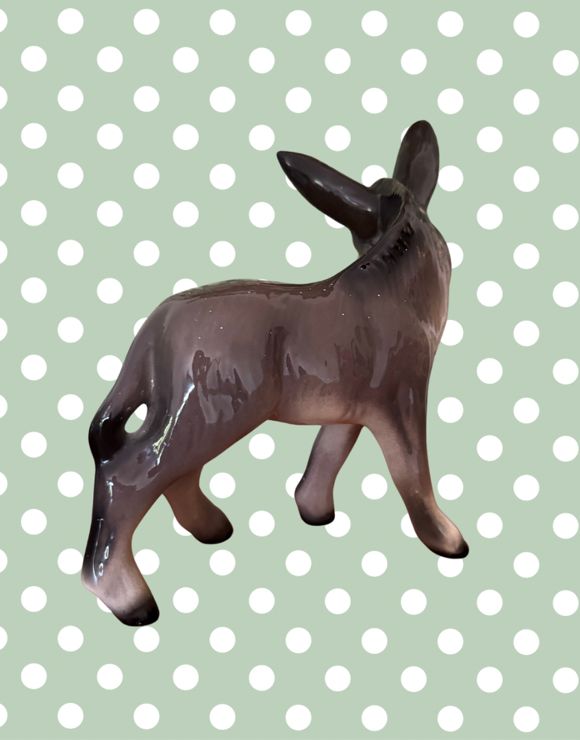 Adorable Coopercraft Grey Donkey Figurine | Classic Vintage British 60’s Kitsch Pottery