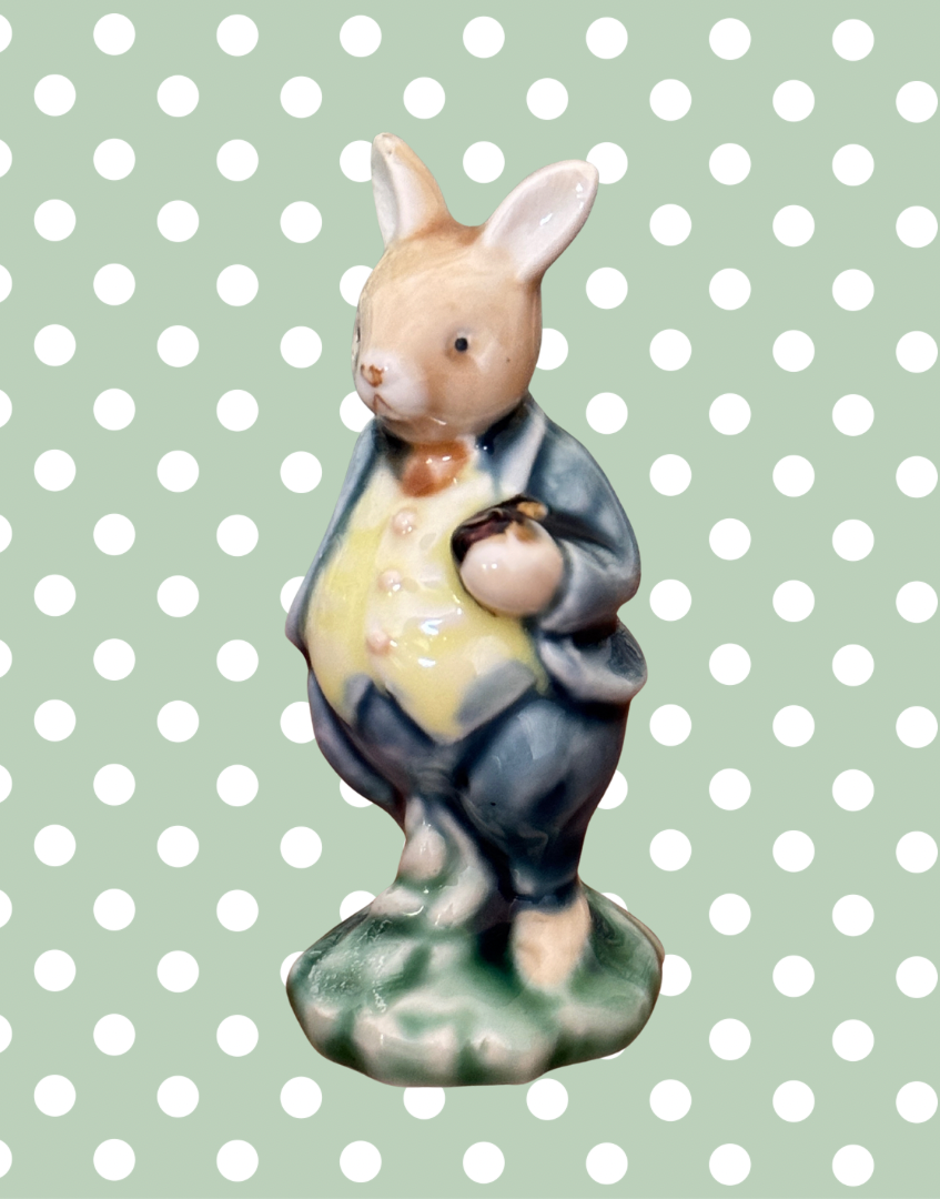 Albert Kessler Ceramic Dapper Rabbit Figurine | Vintage Gentleman’s Style Dressed Bunny Figure