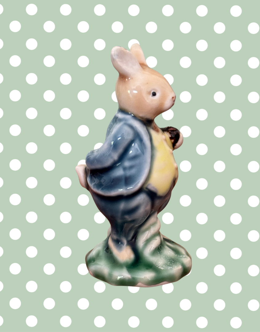 Albert Kessler Ceramic Dapper Rabbit Figurine | Vintage Gentleman’s Style Dressed Bunny Figure