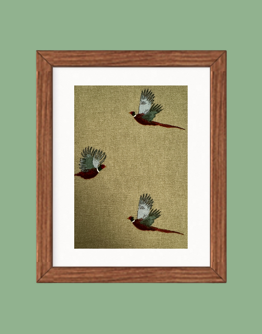 Framed Print - Sophie Allport 'Pheasant' Fabric Wall Art | Unique Handcrafted Countryside & Children's Decor