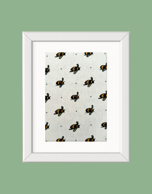Framed Print - Sophie Allport 'Bees' Fabric Wall Art | Unique Handcrafted Story Book & Children's Decor