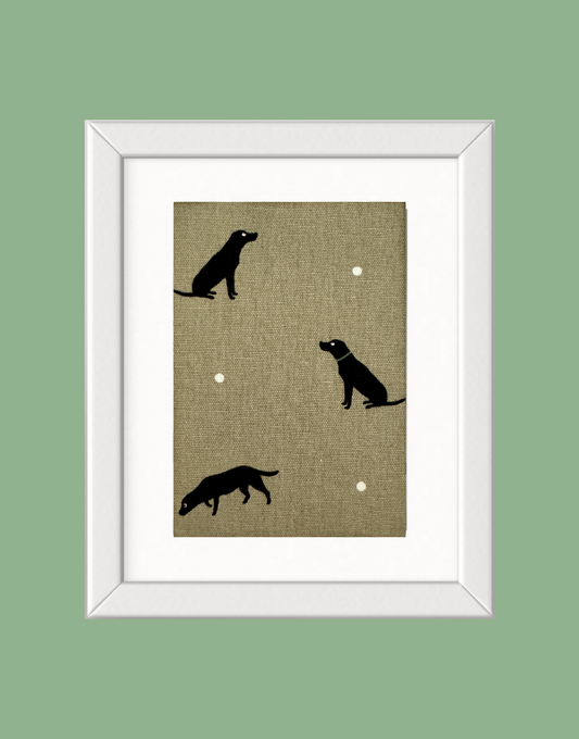 Framed Print - Sophie Allport 'Labrador' Fabric Wall Art | Unique Handcrafted Countryside & Children's Decor