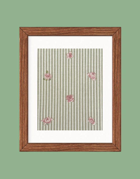 Framed Print - Sophie Allport 'Rows' Fabric Wall Art | Unique Handcrafted Countryside & Children's Decor