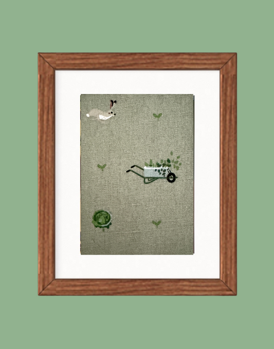Framed Print - Sophie Allport 'Gardening' Fabric Wall Art | Unique Handcrafted Countryside & Children's Decor