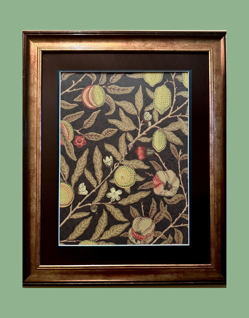 Framed Print - William Morris ‘Fruit - Wine & Manila' Vintage Wall Decor | Dark Botanicals Wall Art Collection