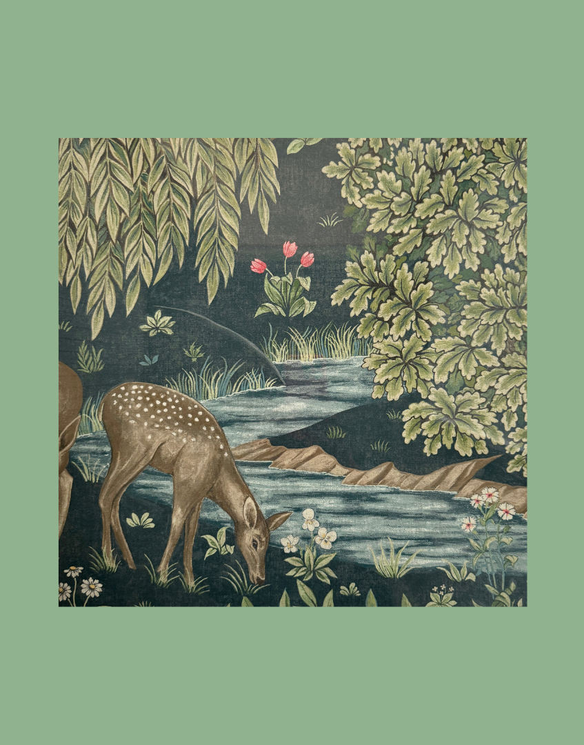 Framed Print - William Morris 'The Brook - (Deer)' Vintage Wall Decor | Custom Square Wall Art Collection