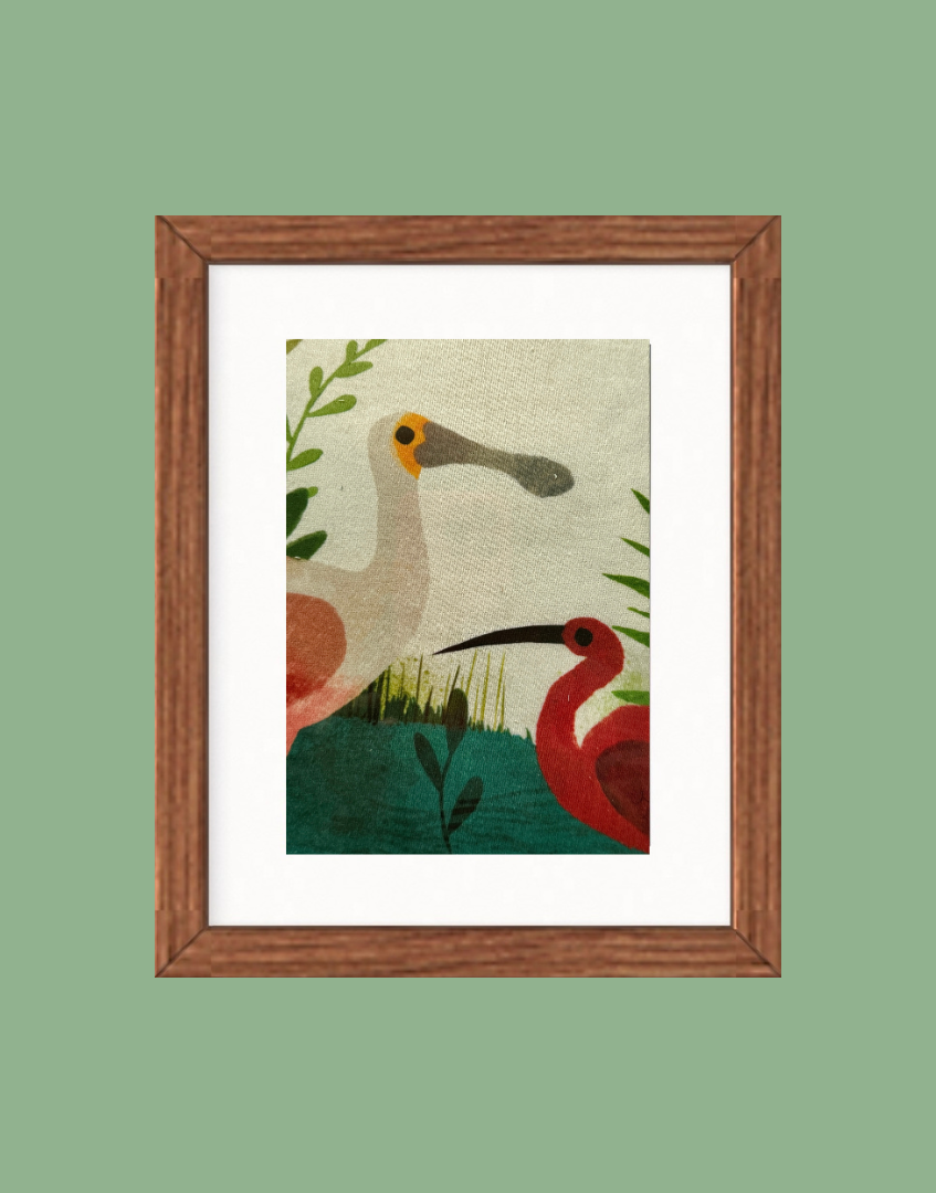 Framed Print - Villa Nova Playbook ‘Amazon River' Vintage Fabric Wall Decor | Children's Vintage Wall Art Collection