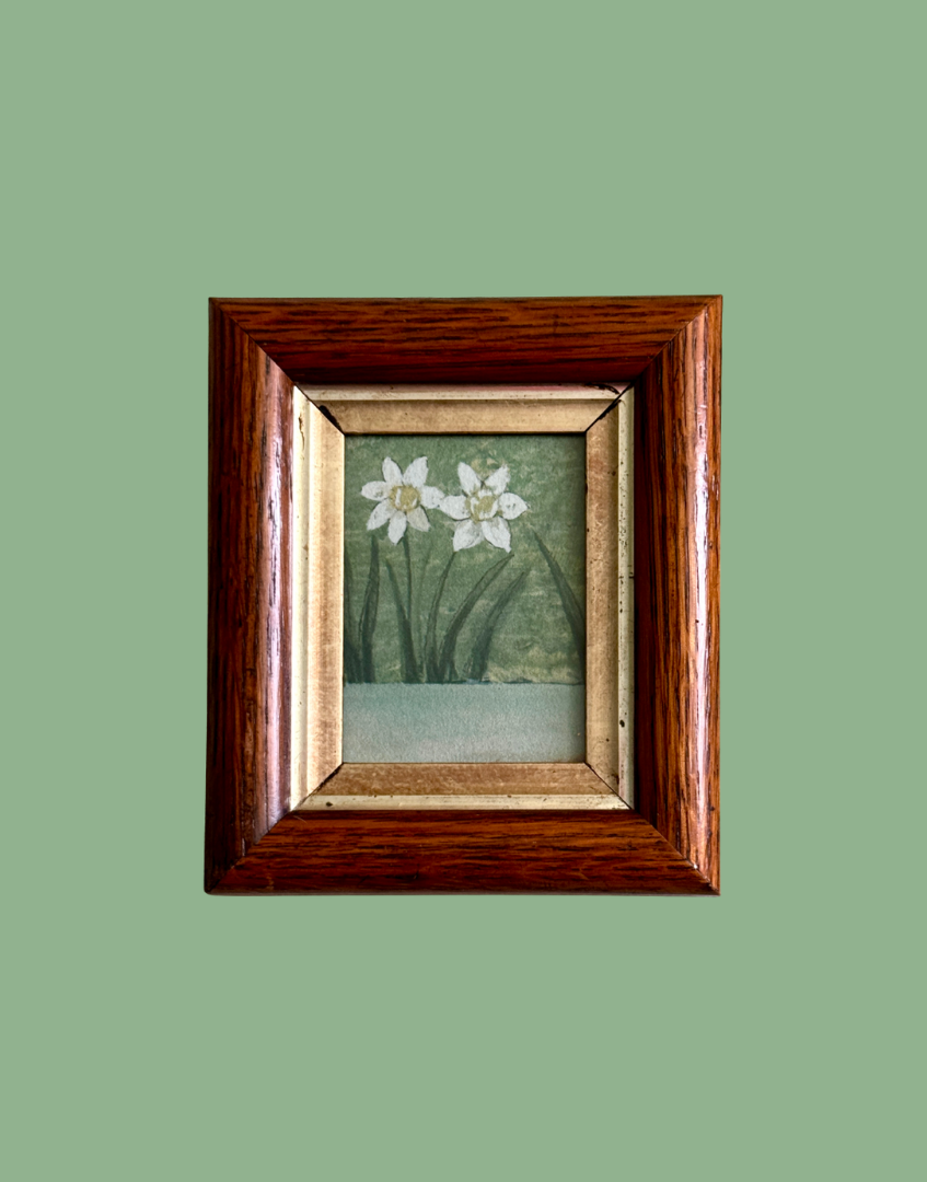 Owl & Willow (Flower Detail) William Morris Miniature Arts & Crafts Wall Art 