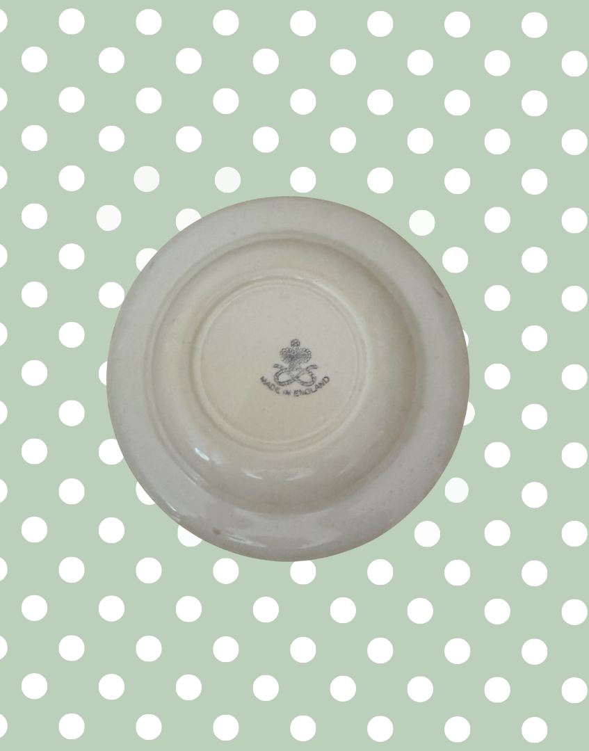 Early Art Deco Staffordshire Knot Breakfast Set | Parrot & Floral 5-Piece 1930s Tea Trio with Bowls