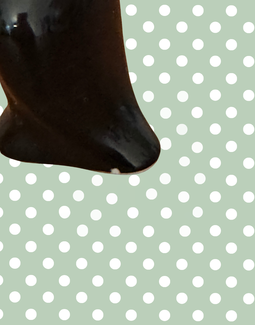 Vintage Black Pie Bird with Yellow Beak | Traditional British Kitchen Collectable