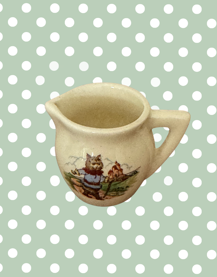 childrens nursery rhyme vintage illustrated dick wittington miniature milk jug