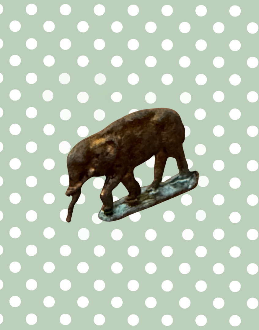 sweet baby elephant age worn britains vintage play figure
