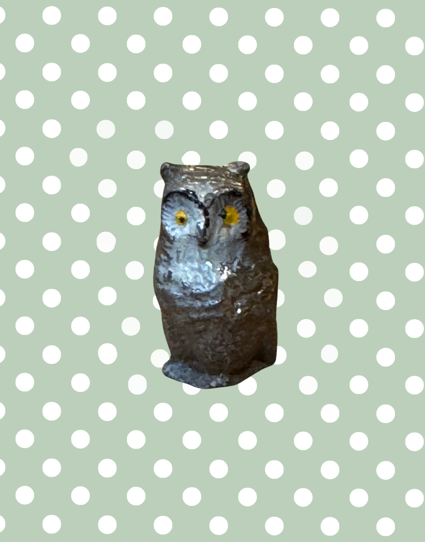 Wide Eyed Owl Collectable Taylor & Barrett Vintage Lead Figurine (England)