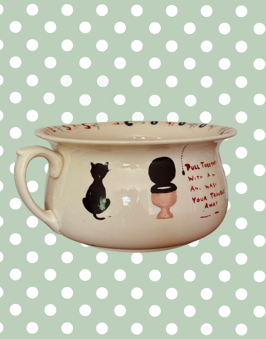 Arthur Wood chamber pot planter vintage novelty pottery