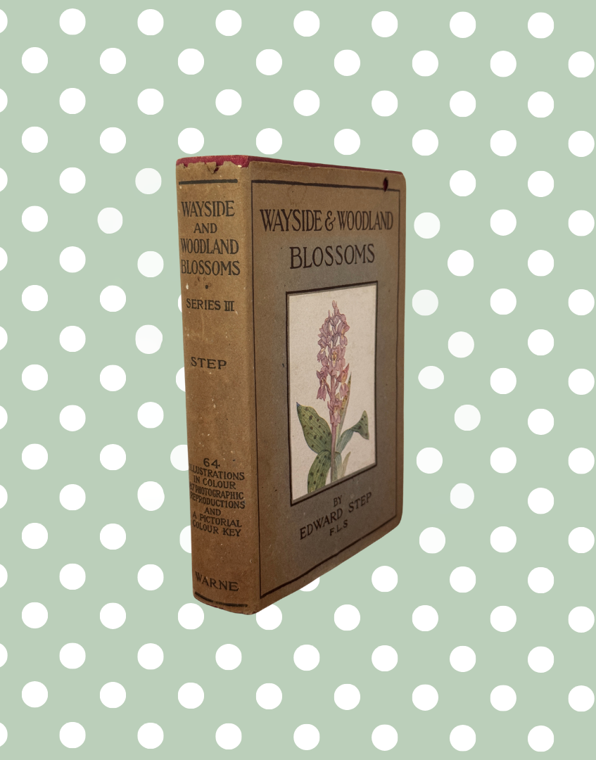 Spine of Wayside and Woodland Blossoms botanical hardback