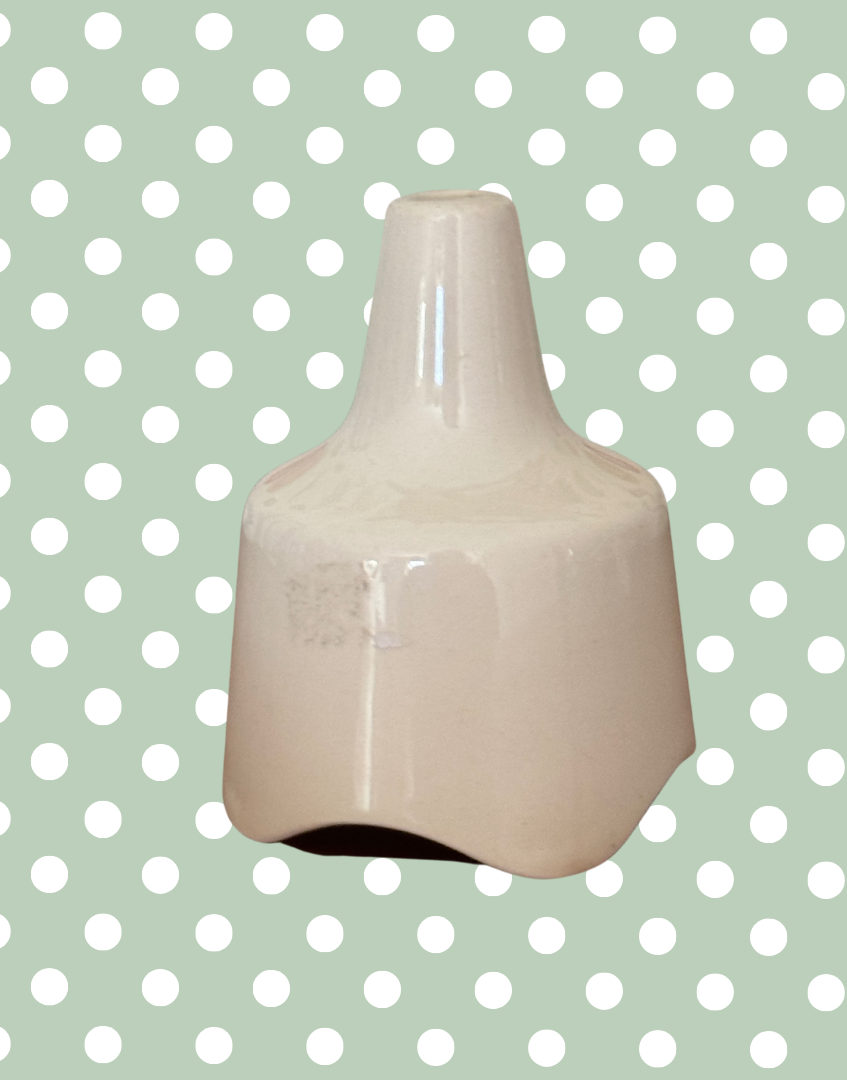 Vintage Classic 1950s Cream Ironstone Pie Funnel – 'Nutbrown Made in England'