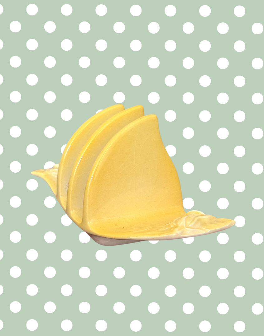 Pretty Primrose Yellow Vintage Royal Winton Ceramic Toast Rack | British Kitchenalia & Collectable