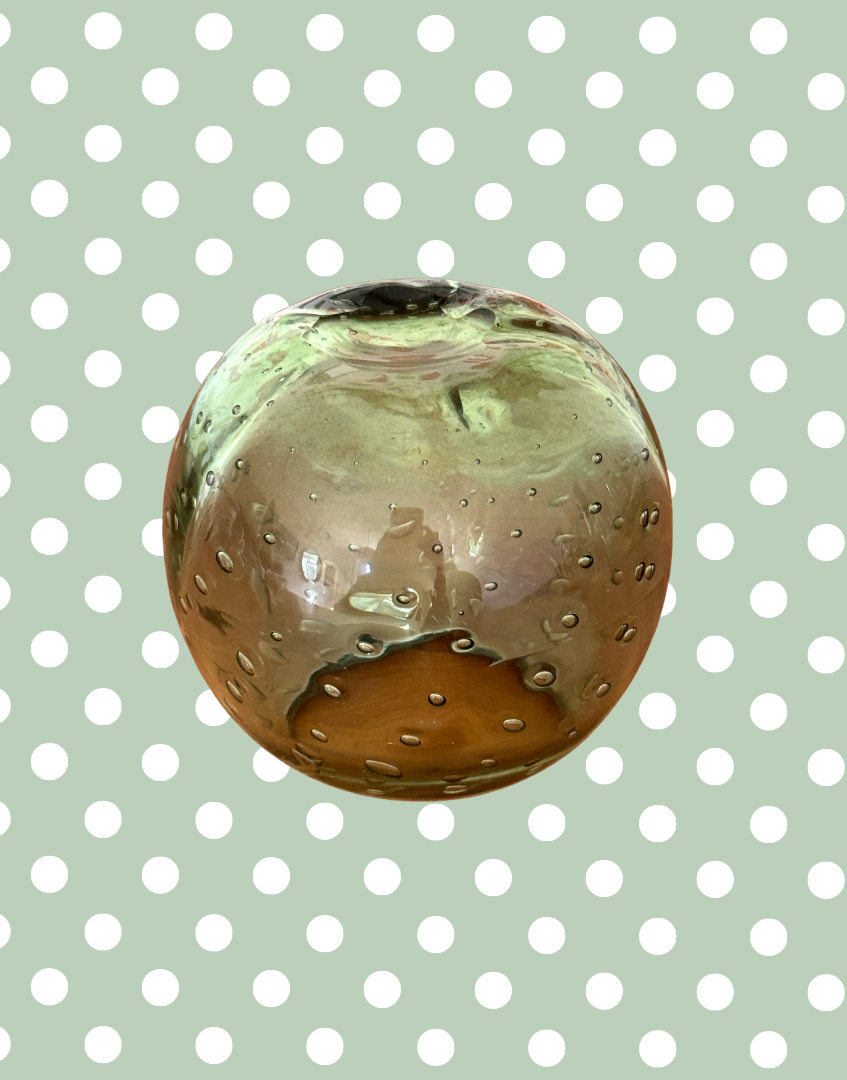 Whitefriars Sea Green Controlled Bubble Glass Vase | 1949-1950s Vintage Collectable