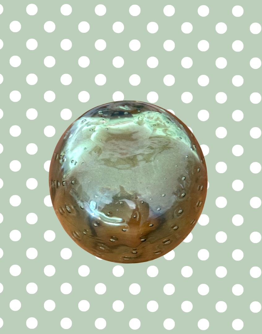 Whitefriars Sea Green Controlled Bubble Glass Vase | 1949-1950s Vintage Collectable