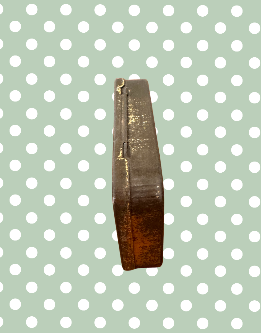 Vintage Gold & Navy Paper Fasteners Tin | Elegant Haberdashery or Office Collectable