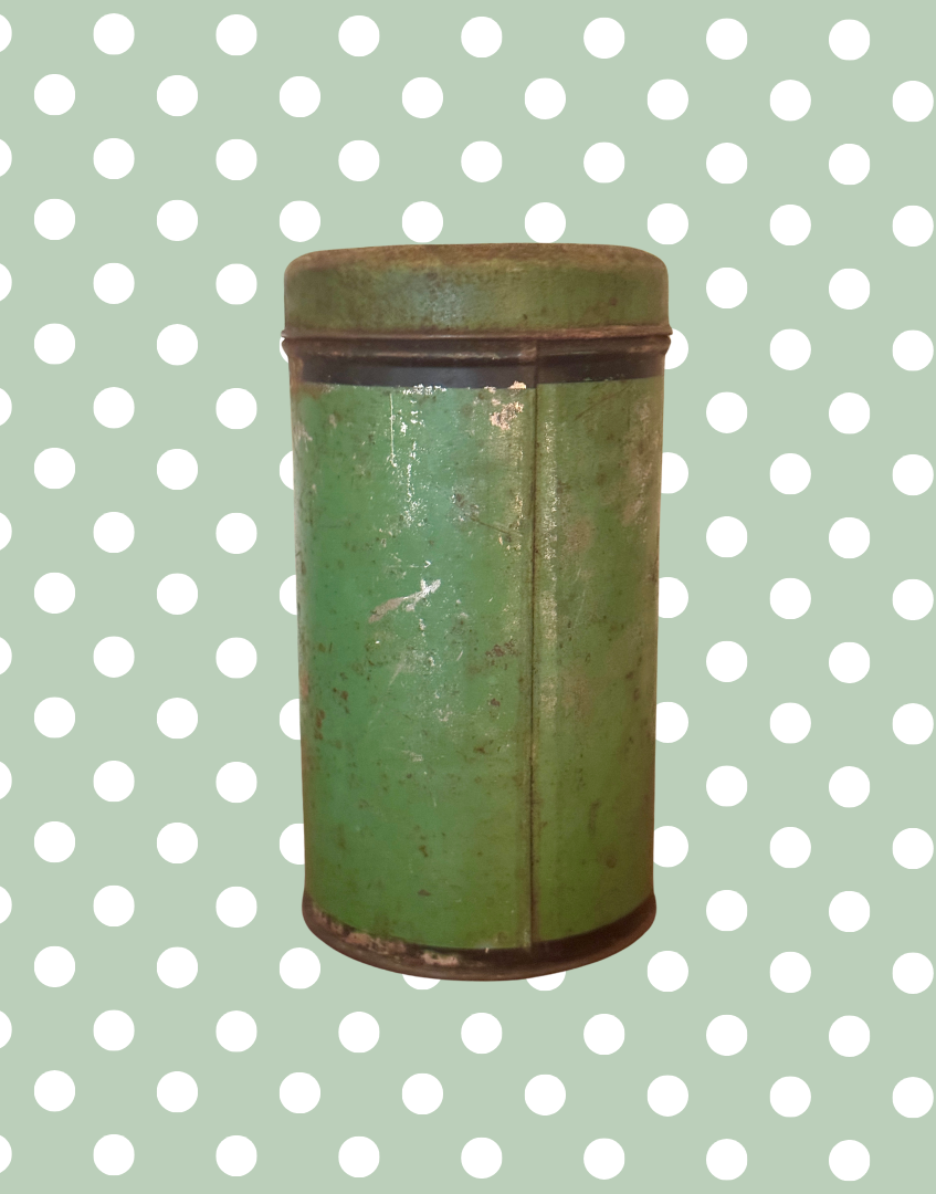 Antique Green 'Cocoa' Tin | Highly Collectable Rustic Kitchen Storage Decor