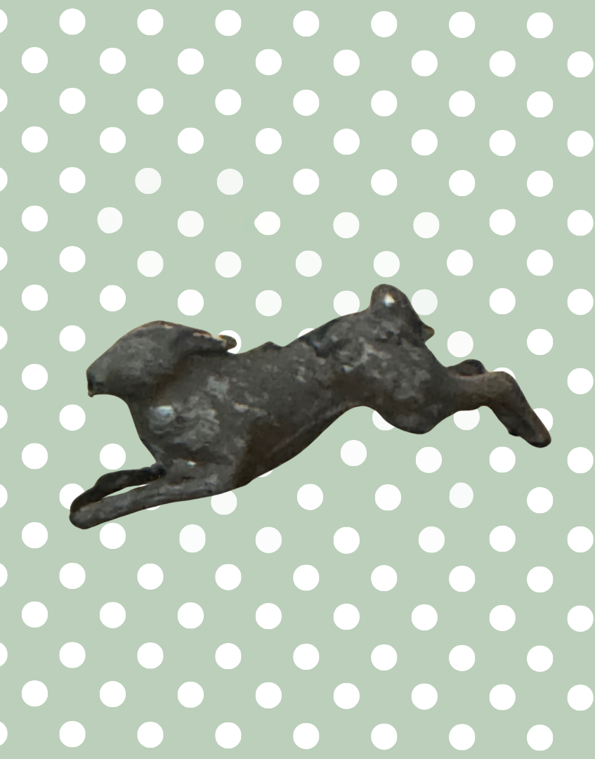 Miniature All Brown Leaping Hare | Britains Ltd Vintage Lead Countryside Animal (1920s)