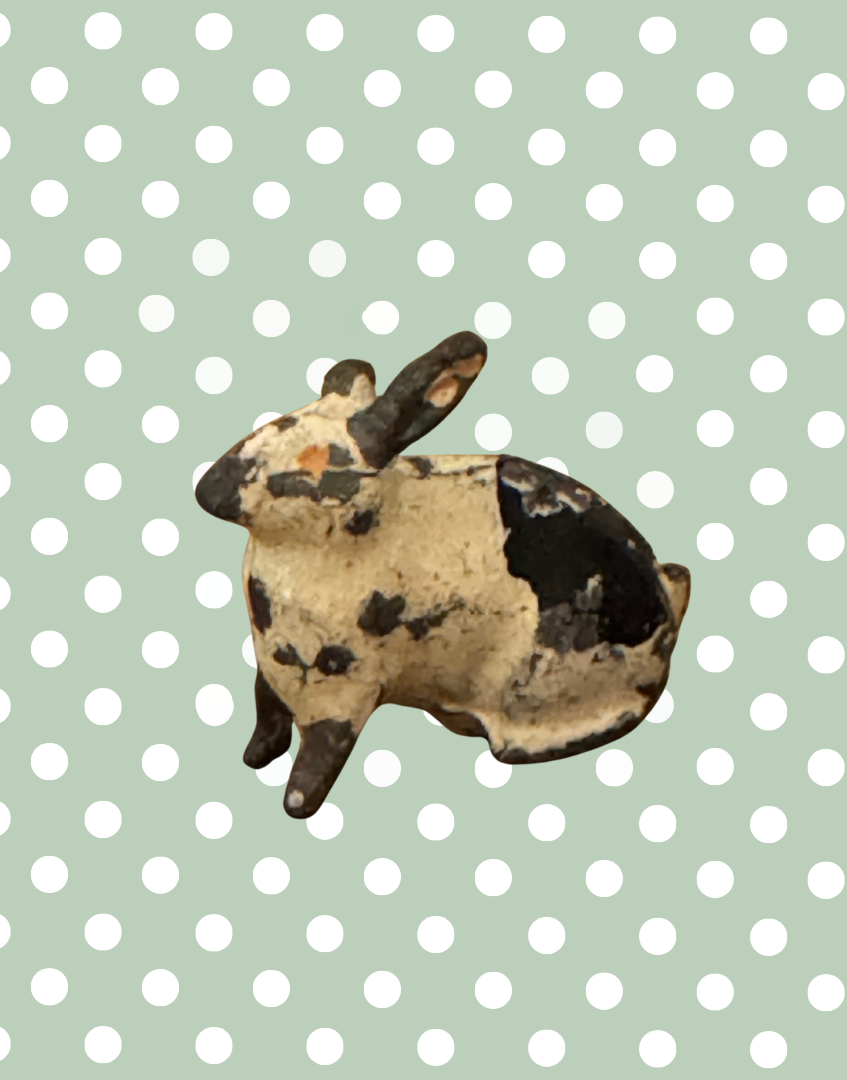 Britains Ltd Cast Lead White Rabbit | Vintage 1920s Painted Farm Animal Toy