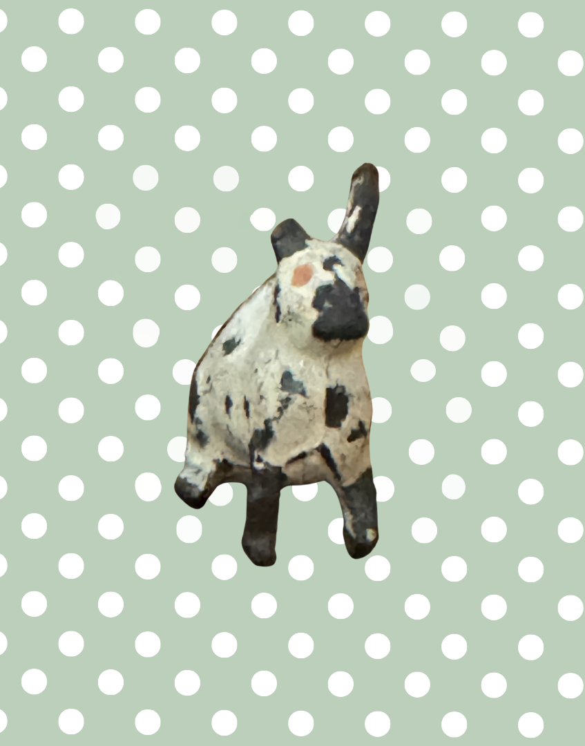 Britains Ltd Cast Lead White Rabbit | Vintage 1920s Painted Farm Animal Toy