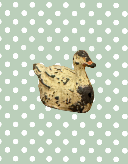 Charming Miniature White Sitting Goose | Britains Ltd Vintage Lead Figurine (1920s)