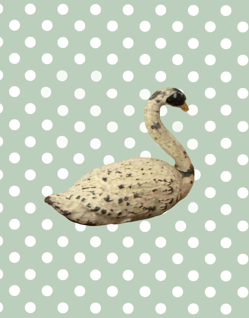 Small White Elegant Swan Collectable | Britains Ltd Vintage Lead Water Bird (1920s)