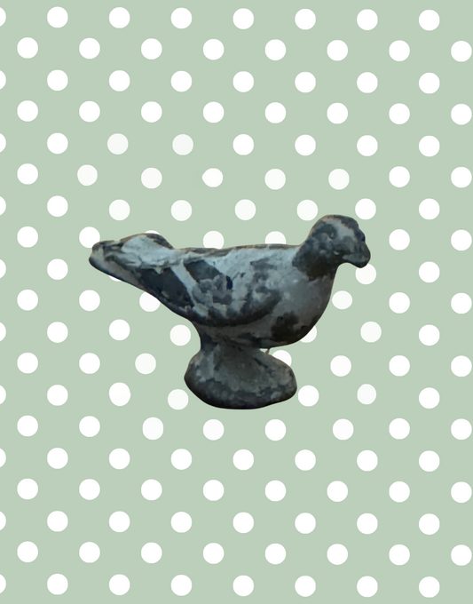 Miniature Rare Grey Pigeon Figurine | Britains Ltd Lead Farmyard Bird Lead Vintage Toy (1920s)