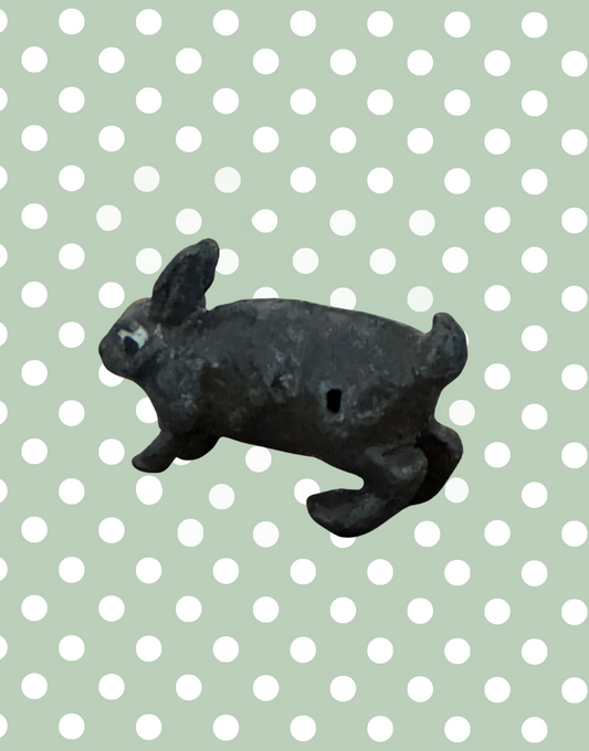 Charming Medium Standing Dark Brown Rabbit (Version 1) | Britains Ltd Vintage Lead Animal (1920s)