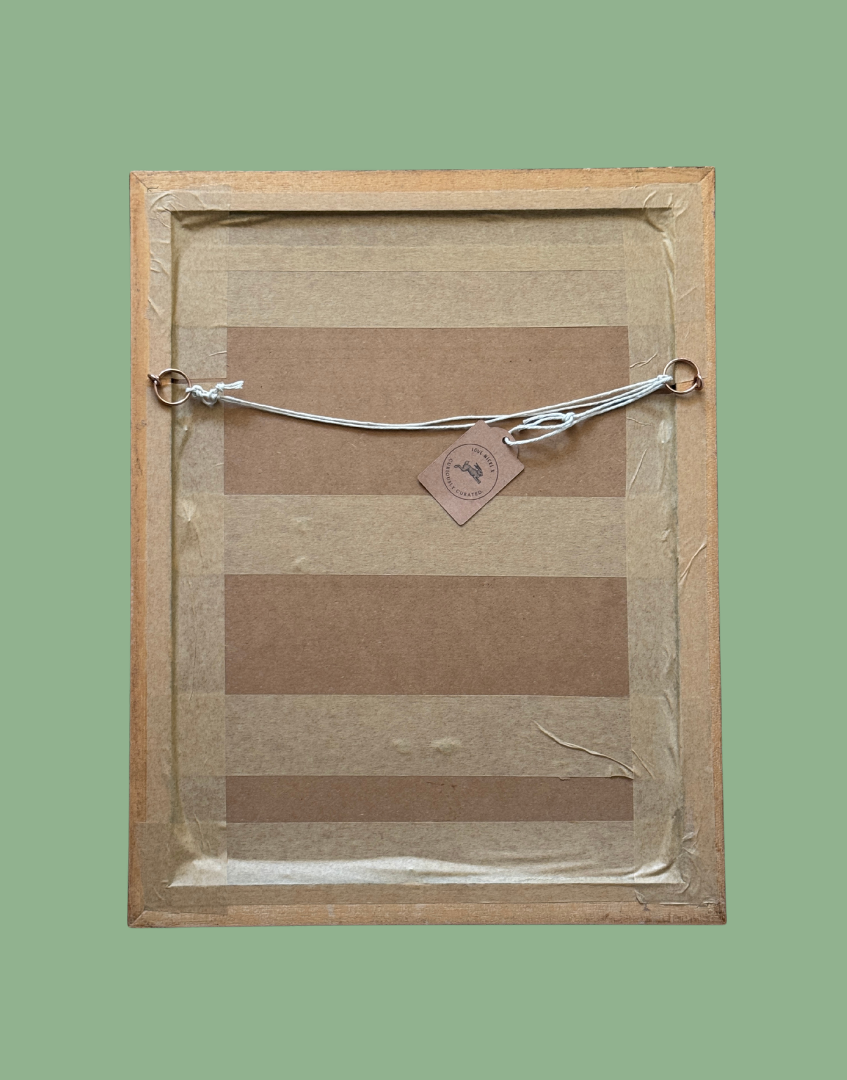 Chestnut Flower framed artwork reverse showing hanging fittings