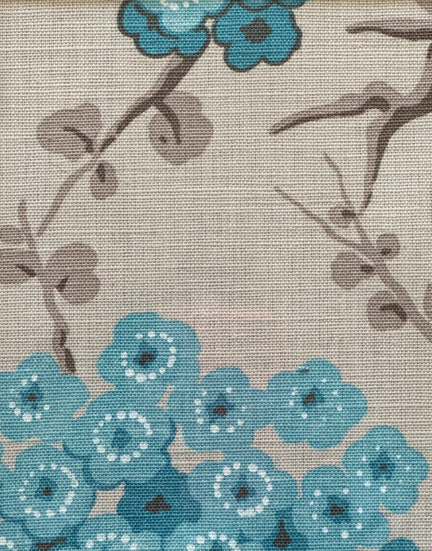 Close up blue blossom branch detail Japan Blossom Blue wall art