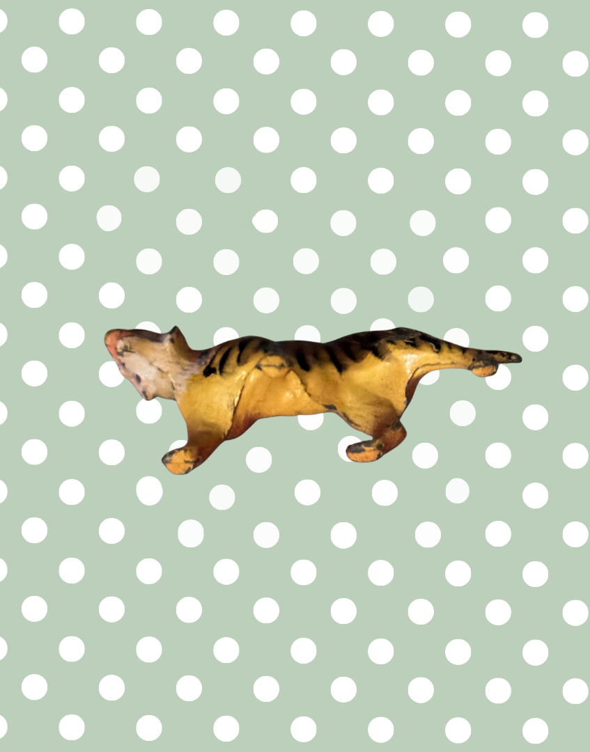 Britains Ltd Zoo Collection Tiger | Vintage Lead Figurine 1940s Collectable Hand Painted Lead Figurine