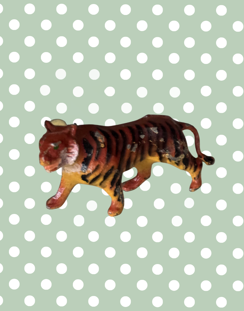 Britains Ltd Zoo Collection Tiger | Vintage Lead Figurine 1940s Collectable Hand Painted Lead Figurine