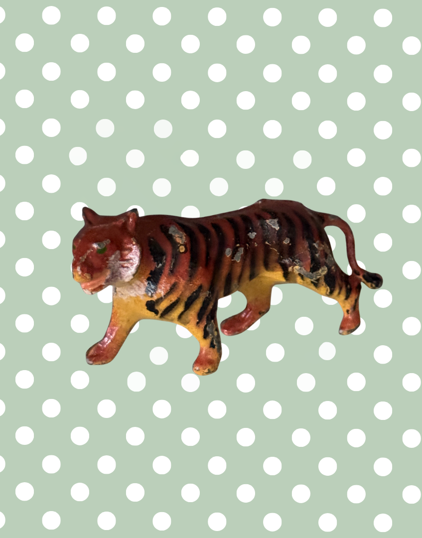 Britains Ltd Zoo Collection Tiger | Vintage Lead Figurine 1940s Collectable Hand Painted Lead Figurine